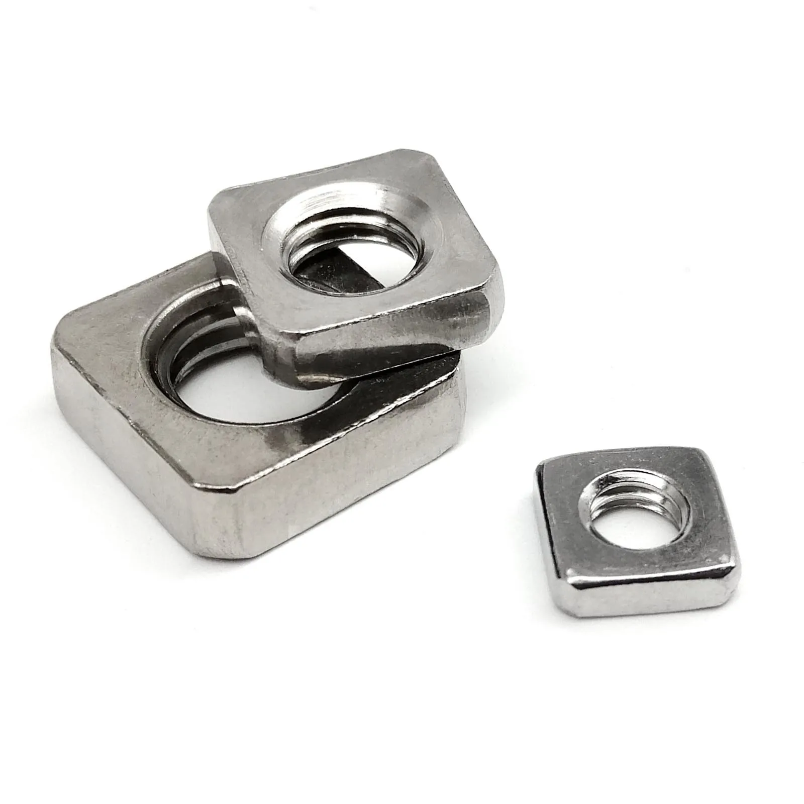 Thin Square Nut Wafer Foursquare Quadrate Nut M2.5 M3 M4 M5 M6 M8 M10 04 A2-70 Stainless Steel