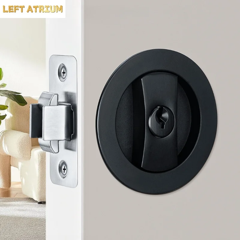 Mobile Sliding Door Lock Toilet Indicator Locks Rotating Switch Safety Lock Silent Locks with Keys Door Hardware Accessories