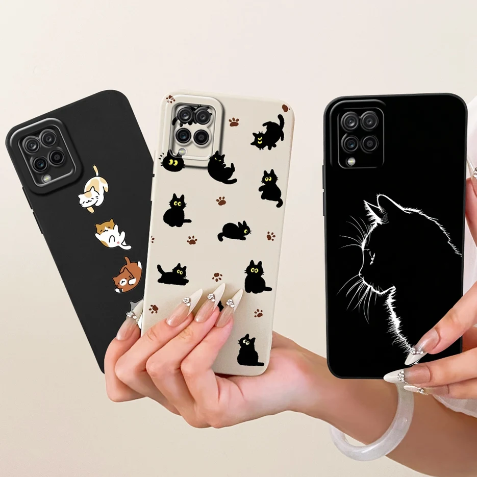 Funda para Samsung Galaxy A12 SM-A125F, diseño de gato genial, funda de TPU suave para teléfono Samsung A12 M 12 Galaxy M12 SM-M127F