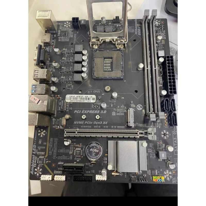 Placa-mãe H410-VH Micro ATX usada LGA 1200 Suporte 10th Gen Core CPU DDR4 RAM M.2 NVMe Mainboard para ONDA