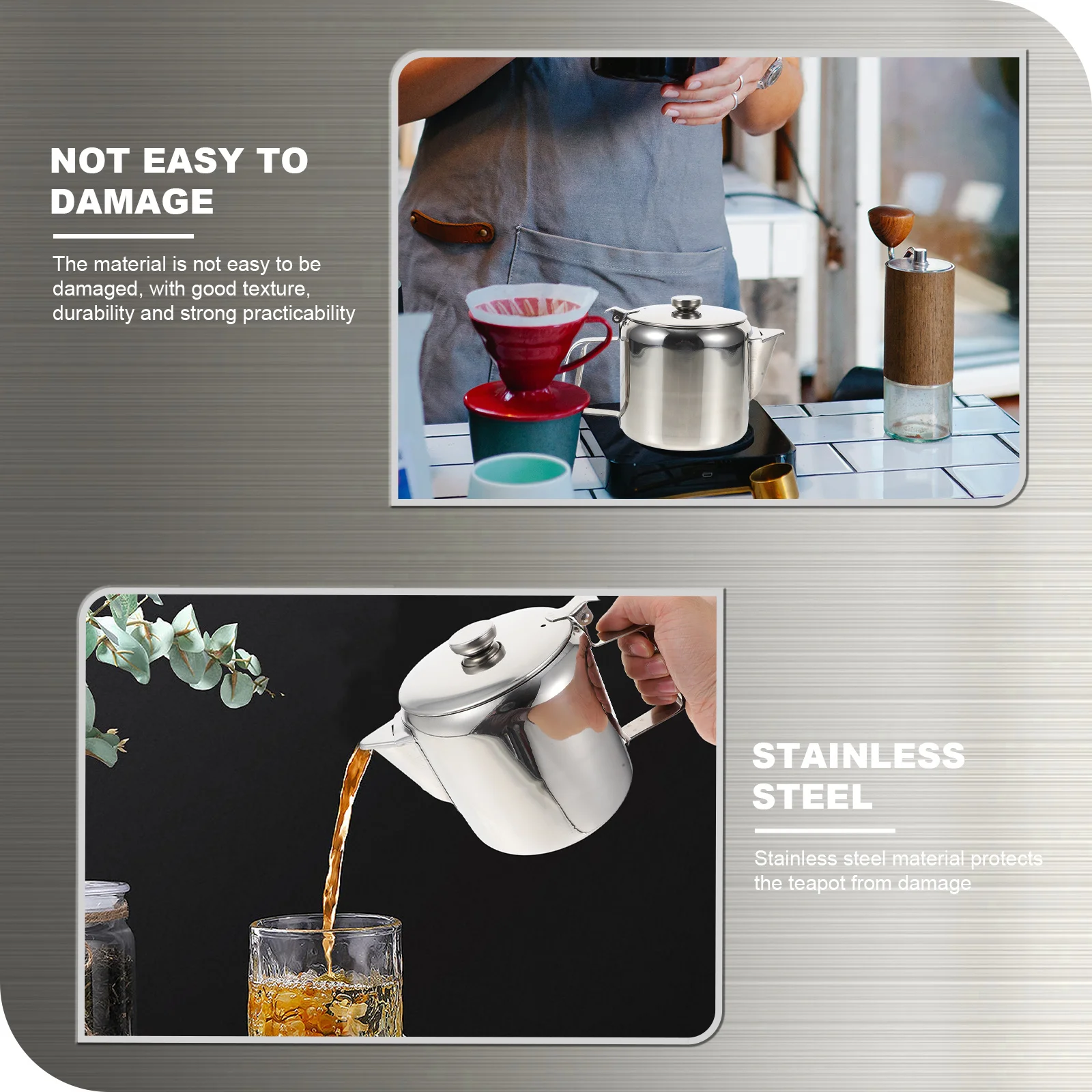 

Thickened Stainless Steel Teapot Household Coffee Pot For Tea Soup Oatmeal Water Boiling Kettle Kitchen Bar Use