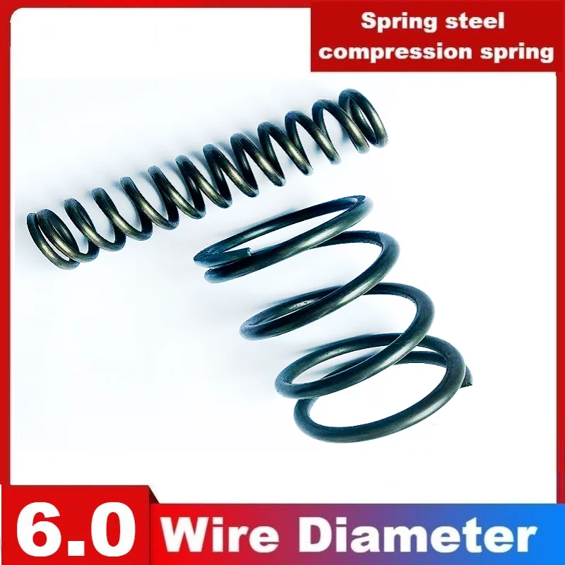 Black Y-shaped Compression Spring Spring Steel Shock Absorbing Spring Wire 6mm OD28-100mm Length30-300mm