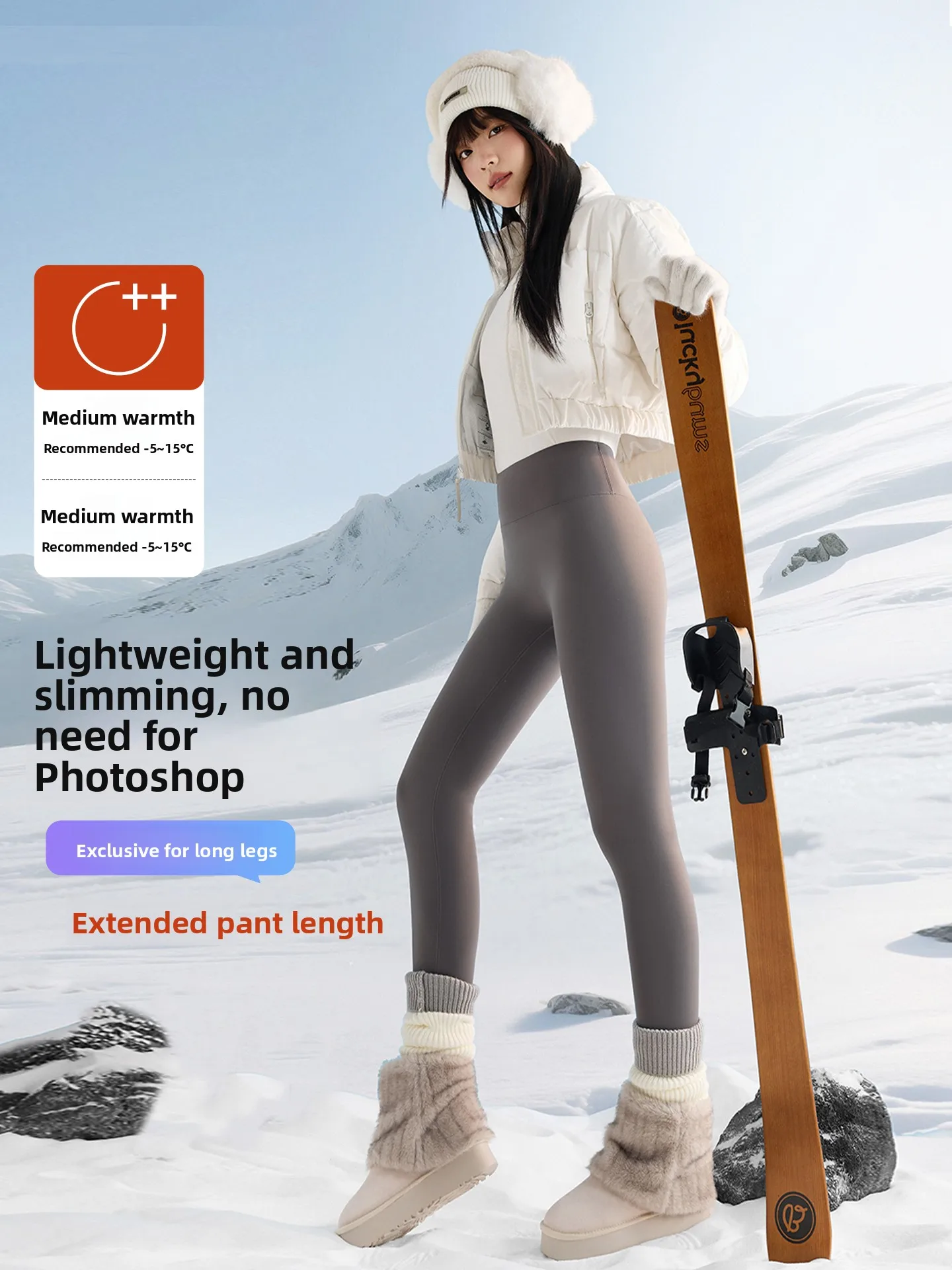 Ankela Pantaloni Arca Foderati Fce da Donna Pantaloni da Yoga Pantaloni di Cotone con Strato Base Caldo Pantaloni Lunghi a Vita Alta Nylon Spandex