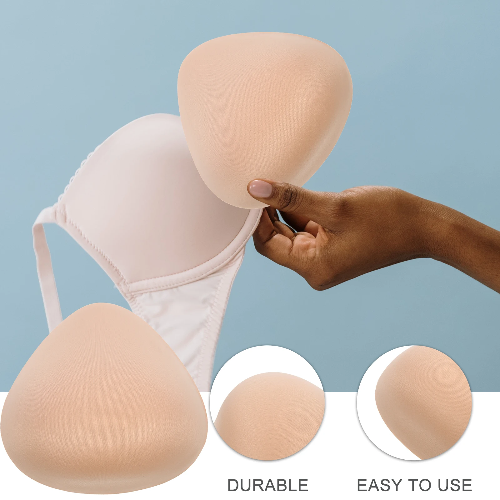 

Premium Sponge Mastectomy Bra Pads Inserts Triangle Shaped Lightweight Comfortable Prosthesis Women Invisible