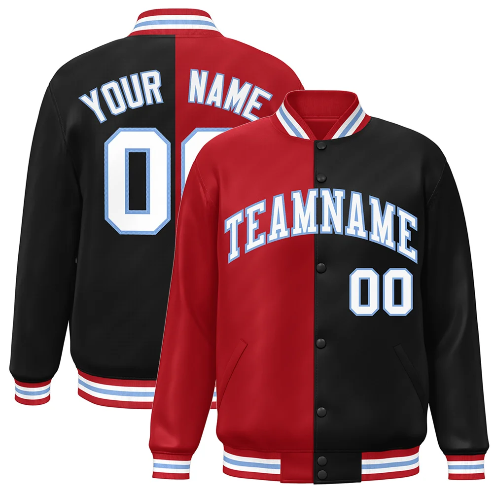 Freecustom Custom Men's Varsity Baseball Jacket Casual Letterman Bomber Split Jackets Personalized Stitched Name Number