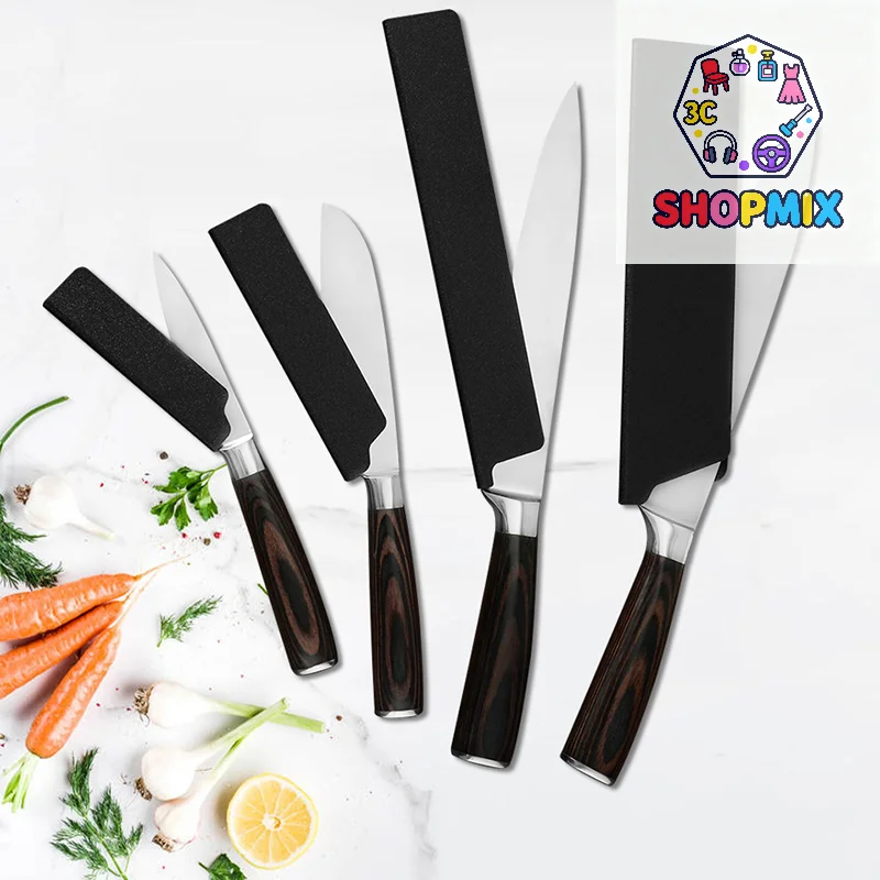 Black Plastic Kitchen Knife Blade Protector For 3.5-10 Inch Knife Cases Eco-Friendly Material New High Quality Practical