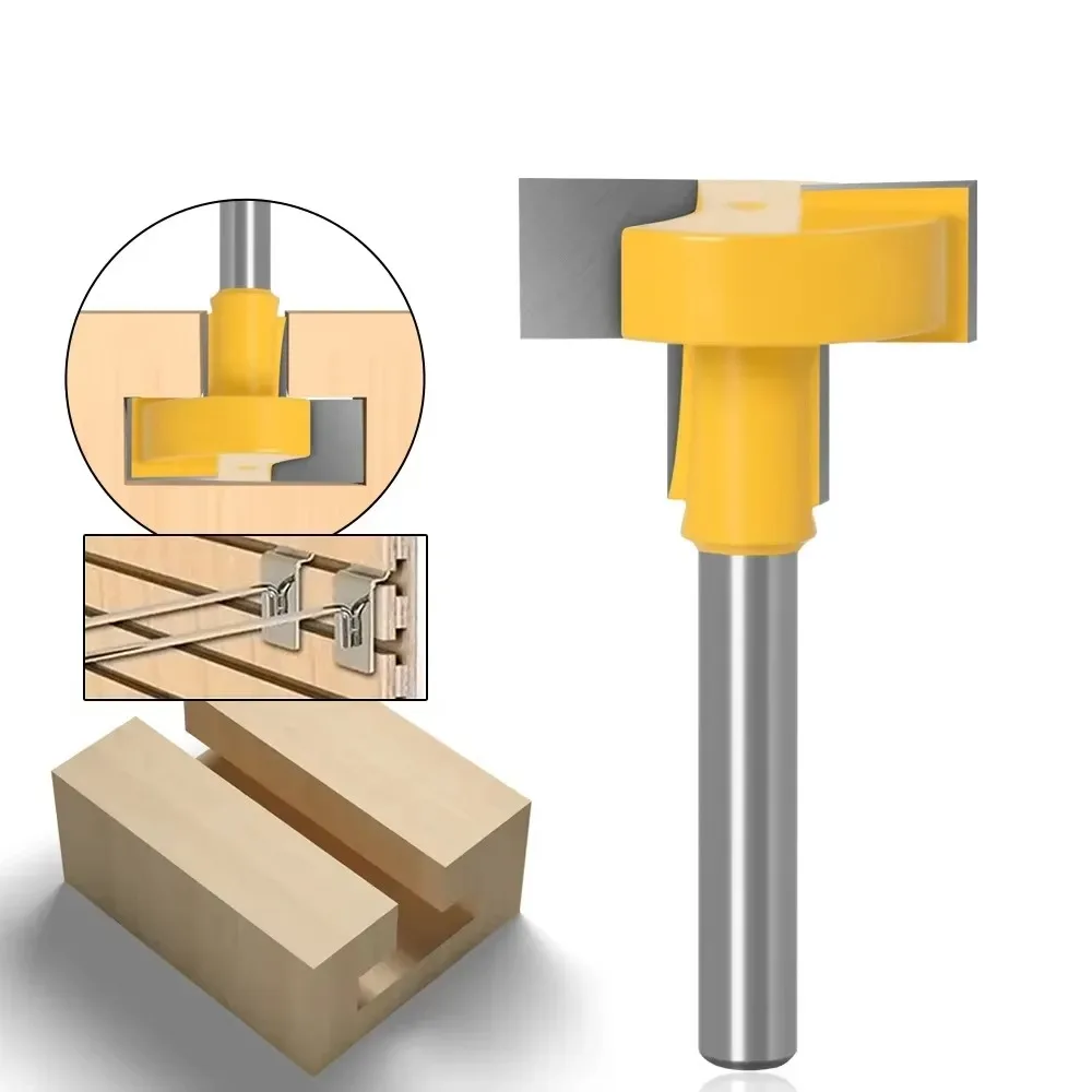 1PC 6MM Shank Milling Cutter Wood Carving T-Slot & T-Track Slotting Router Bit - 8