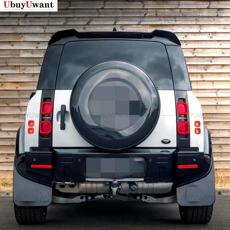 Rear Roof Trunk Lid Car Tuning Spoiler Wing For Land Rover Defender 90 110 2019 2020 2021 White Black Carbon Fiber Printing