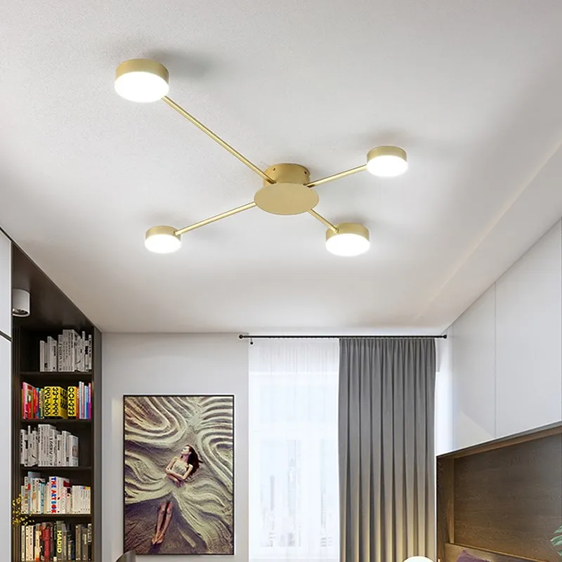 Lampe LED Suspendue en Acrylique à Plusieurs Têtes, Design Nordique, Luminaire Décoratif d\'Nik, Idéal pour une Salle à Manger, un Salon, une Chambre