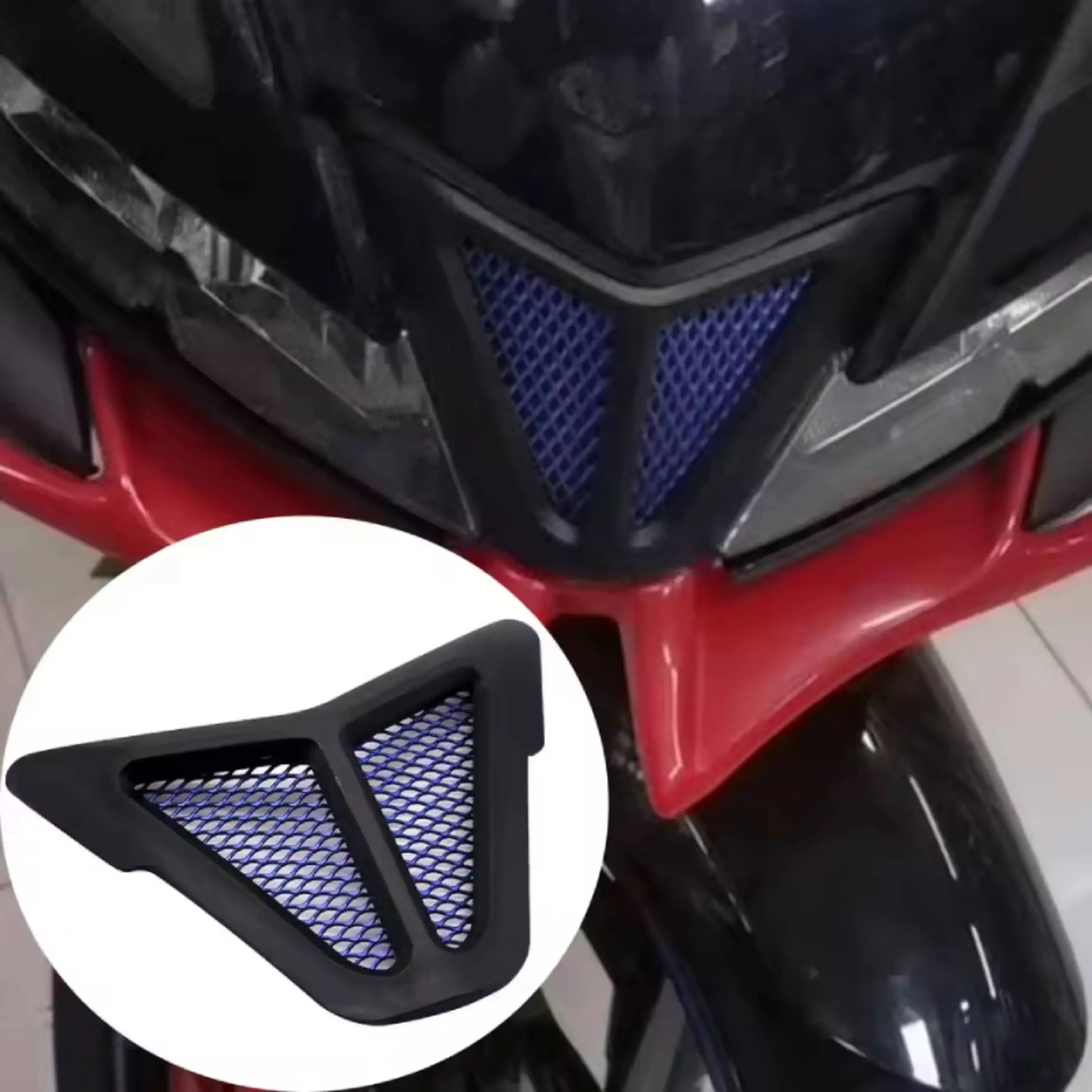 For Yamaha R15 V3 2018 2019 2020 Motorcycle Air Inlet Head Cover Aluminum Mesh Intake Guard Protector Decoration Accessories