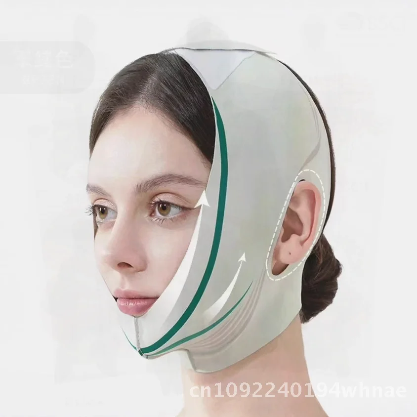 V Face French Tape Anti-flacidez Mascarilla para levantar el sueño Vendaje facial de elevación sin rastro gris hielo para tallar y apretar