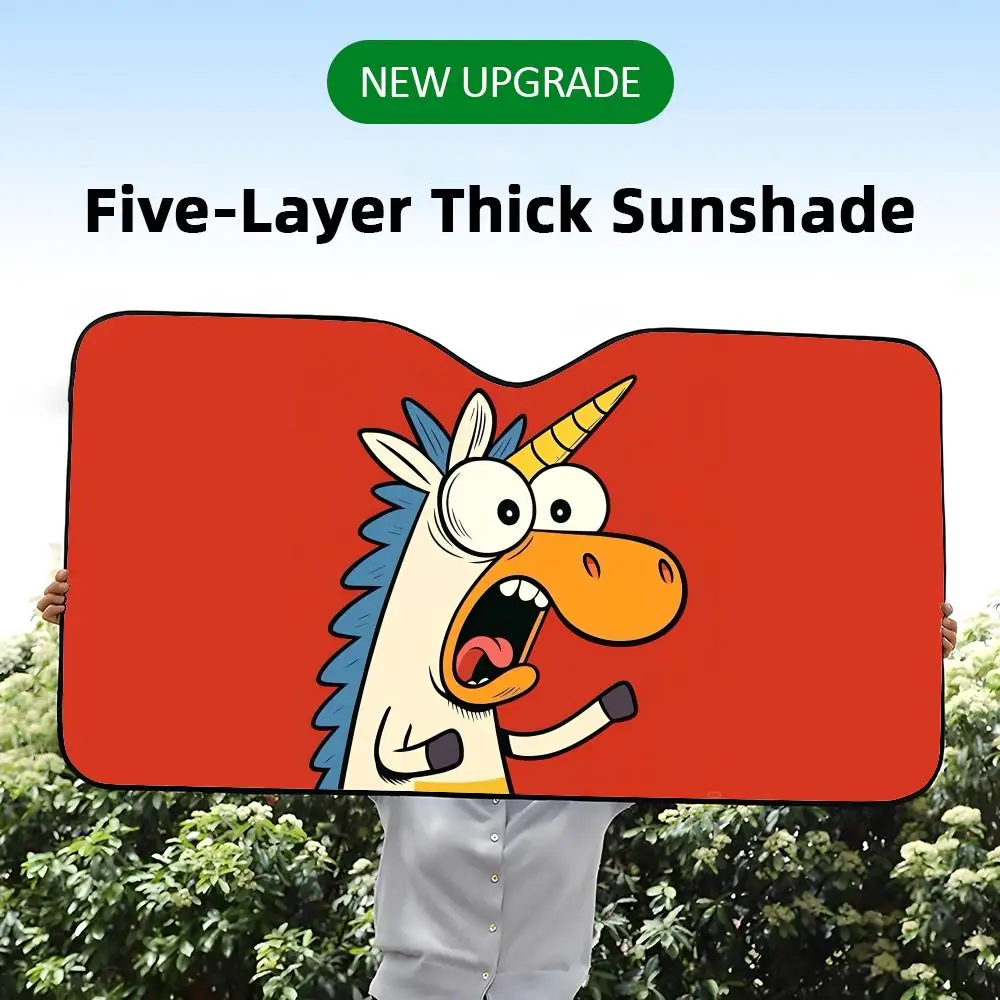 

Cute Little Animals Sun Visor Five-Layer Aluminum Foil Windshield Sunshades UV Protector & Heat Shield Car Front Window