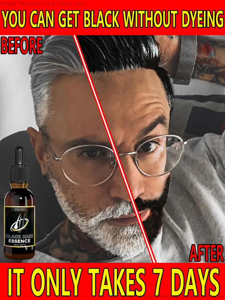 

Hair turns black in 7 days；Quickly turns gray hair black；You can regain youth