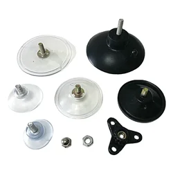 Wushu Accessories Plastic Iron Screw Rod Strong Suction Cup with Gland Nut Cap  Vacuum Transparent Glass Hook