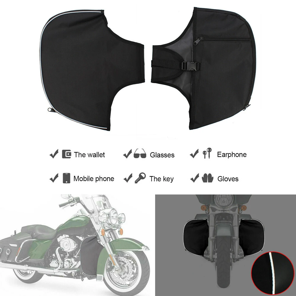 Motorrad schwarz weich senkt Chaps Motors chutz abdeckung Bein wärmer Tasche für Harley Electra Glide 2014-2018