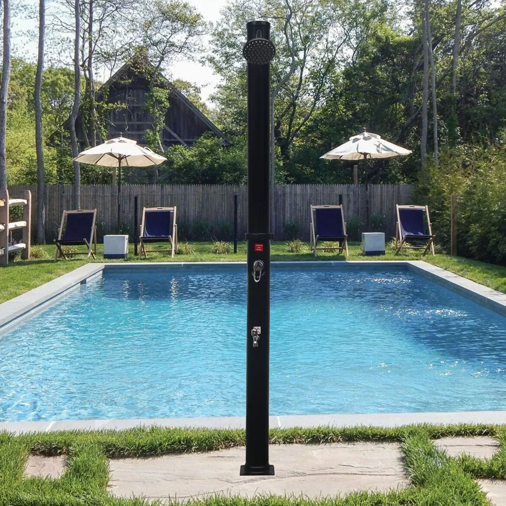 Outdoor Solar Shower Floor Faucet Vertical High Outdoor Garden Beach Shower Faucet Column