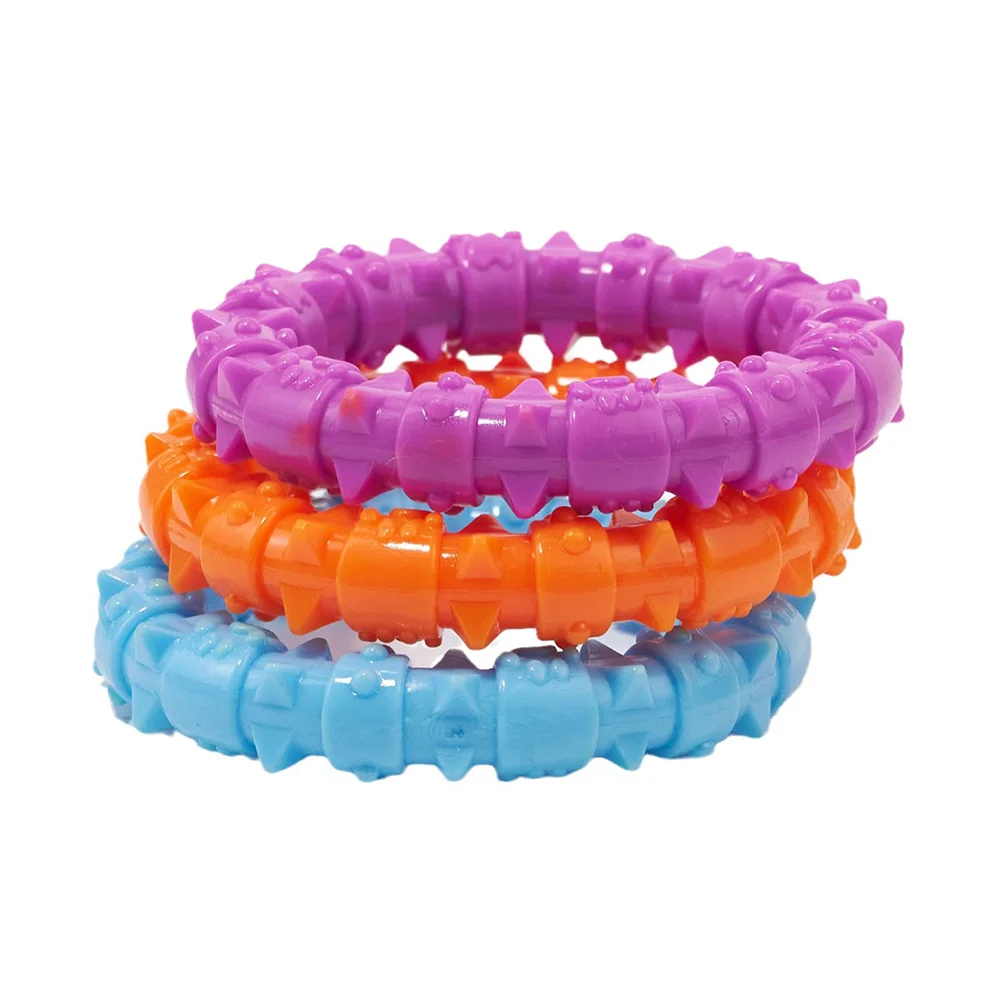 Pet Spiked Ring Toy - Dog Toothbrush & Molar Stick, Durable Chew Toy for Teeth Cleaning, Fun Play Toy for Puppies/Adult Dogs