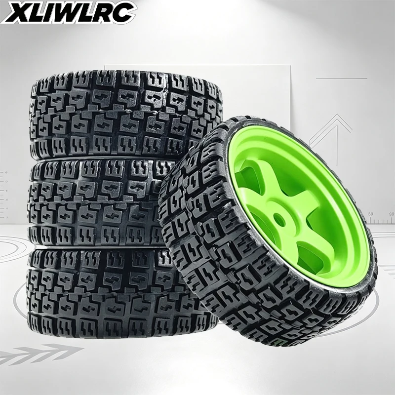 4Pcs 62×26mm Wear Resistant Rubber Tire Set, RC Car Upgrade Accessories Fit 1/16 UDI UD1613Pro Sera Mini RC Off-Road Vehicle