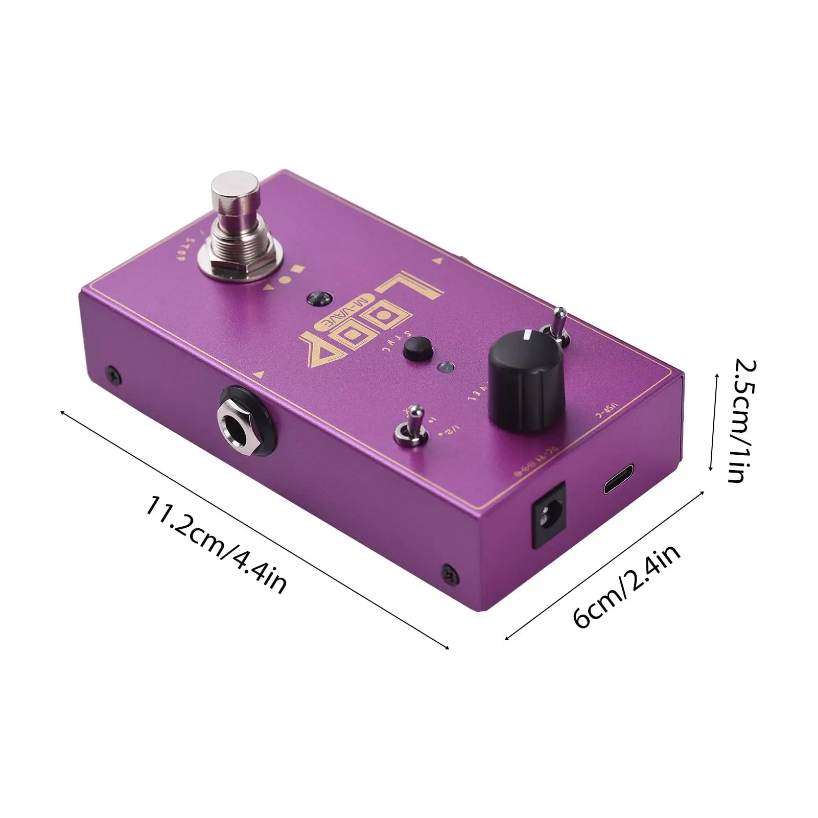 M-VAVE LOOP II Purple Looper Guitar Effect Pedal, 3 Loops / 11min Recording / 3-Speed Modes for Songwriting & Rehearsal
