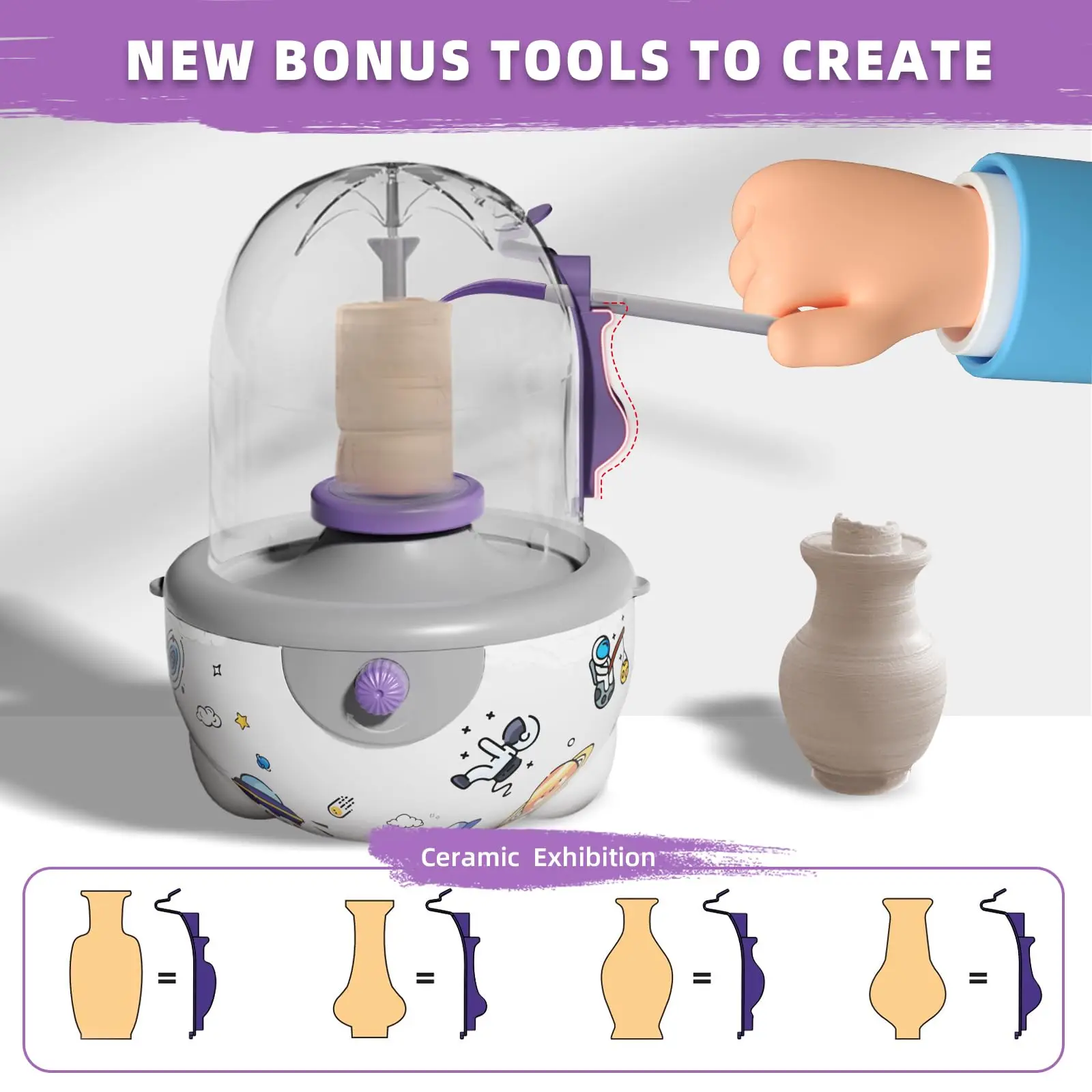 DIY Space Ceramic Clay Set Exquisite Handicraft Series Creative Education Drawing Tools Children's Birthday Gifts Toy Gifts