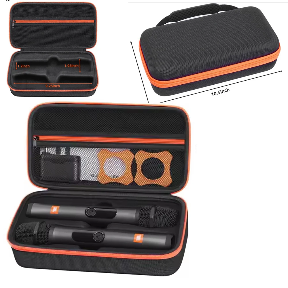 

Microphone Case for JBL PartyBox Wireless Mic Carrying Case Handheld Dual Mic Travel Case Microphone Protable Storage Bag
