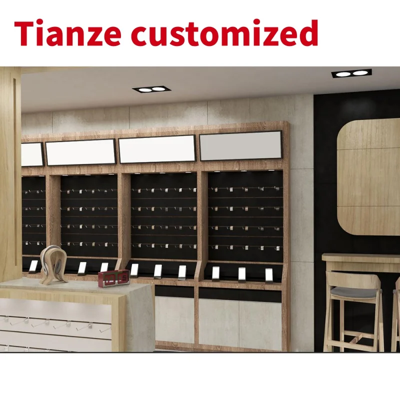 (customized)Mobile Service Center Interior Customized Design Modern Simple Cell Phone Shop Wooden Fitting China Manufacturers