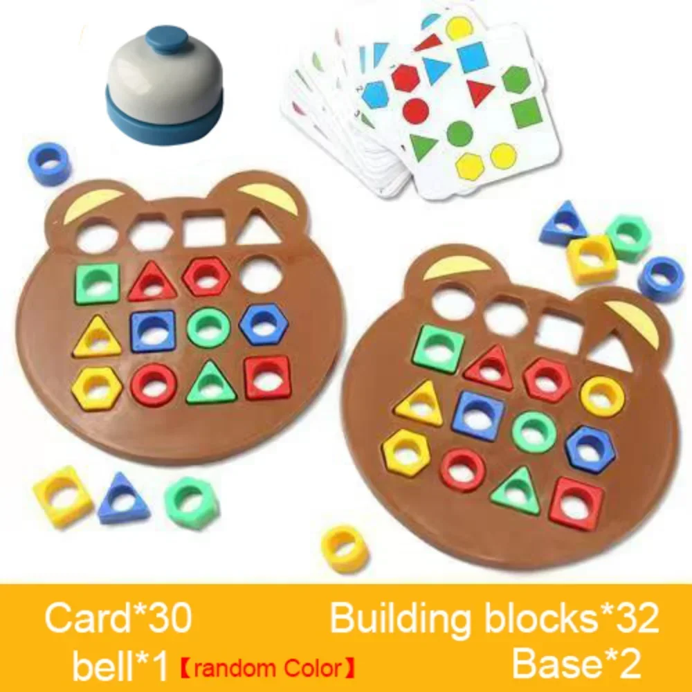 Puzzle 3D Bentuk Geometris Warna Cocok Mainan Bayi Montessori Mainan Permainan Pertempuran Interaktif Edukasi Pembelajaran Anak-anak untuk Anak-anak