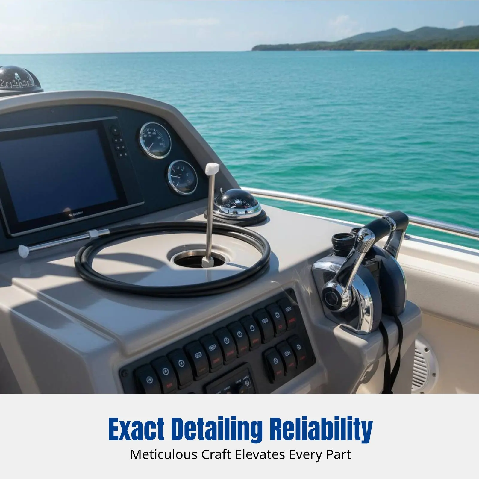 

Outboard Steering System, Front Control YK7-C/YK7-CD Planetary 3-Tooth Mechanical Helm, M66 Steering Cable, Complete Kit