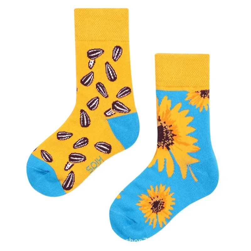 3-8Year 1Pairs Children Socks Autumn Letters Street Sports Style Personality Kids Boy Girls Cartoon Kids Tube Socks