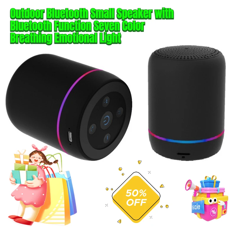 

Outdoor Bluetooth Small Speaker with Bluetooth Function Seven Color Breathing Emotional Light
