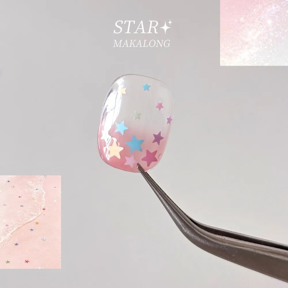 6 Grids/Box Nail Art Sequins Kit Star Mixed Shape Nail Art Glitter Set DIY Pearl Nail Charms Decorations Manicure Accessories