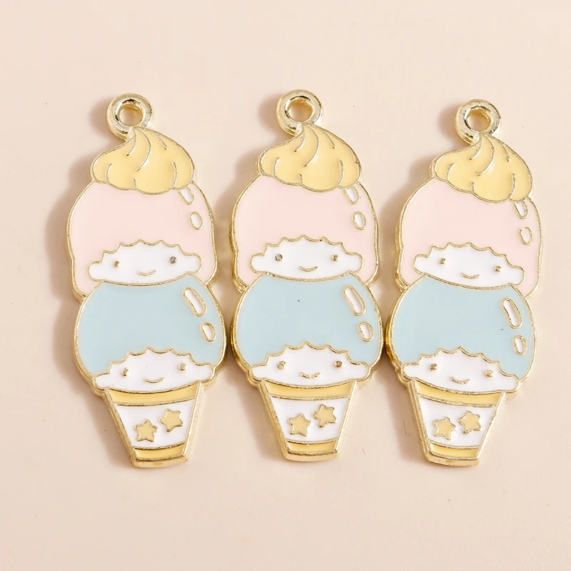 Leslie 10 Stück süße Emaille-Lebensmittel-Charms, süßer Mini-Cup-Kuchen-Anhänger für Armband, handgefertigte Schmuckherstellung – Detail 21