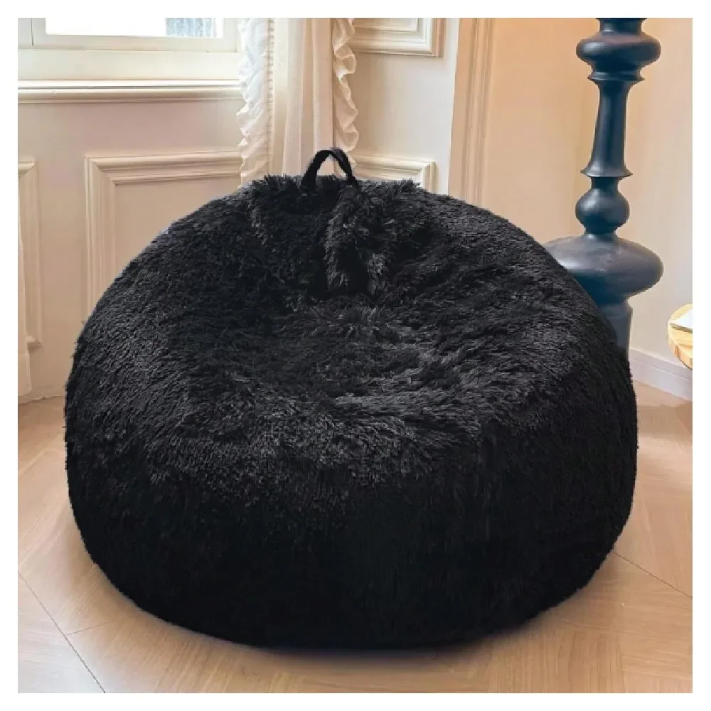 

Stuffed Animal Storage Bean Bag Chair Cover No Filler, Faux Fur Washable Ultra Soft Bean Bag Cover For Plush S Or Textile, Plus