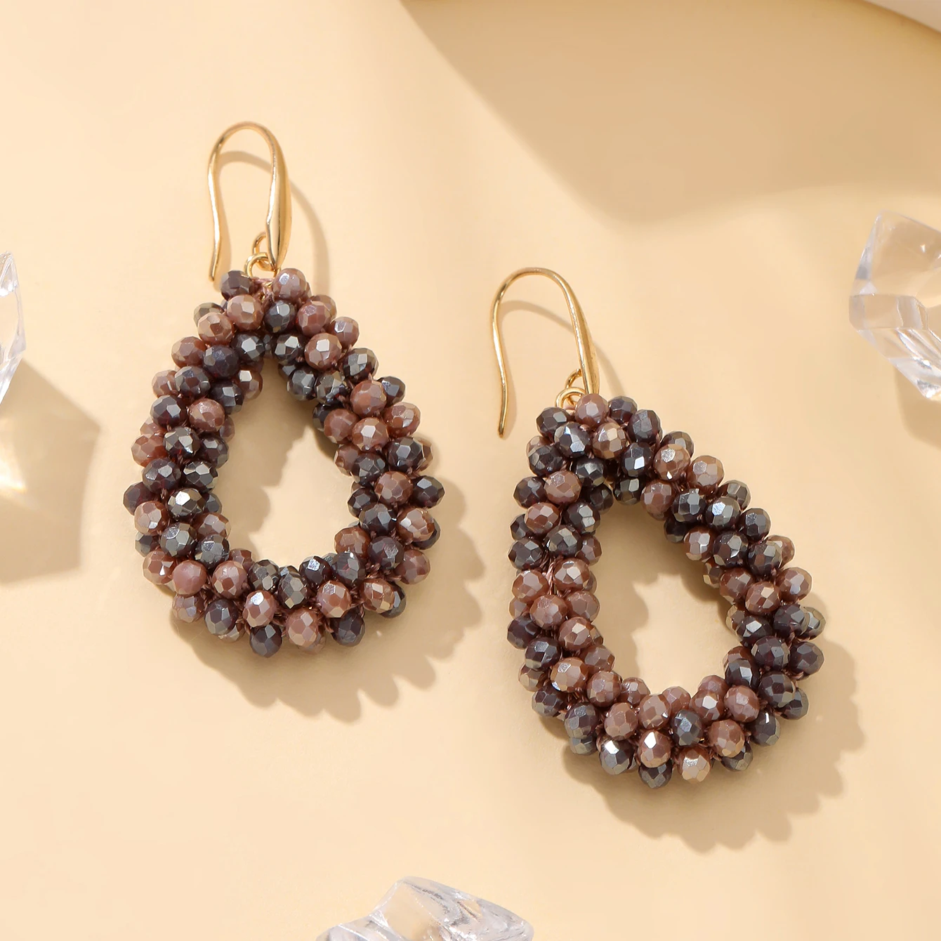 INKDEW Small Earrings National Flag Colors Water Drop Earrings for Women Handmade Beads Crystal Earrings Gift  Jewelry EA124