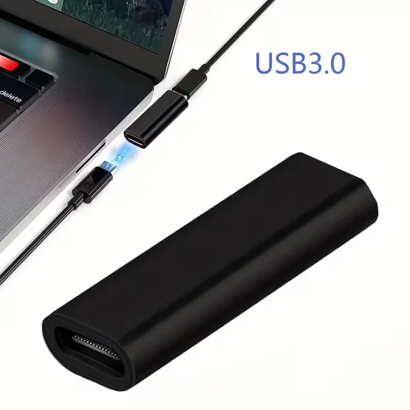 USB-C Female To Female TYPE-C Connector High Speed Convert Extension Coupler Converte, Black Color