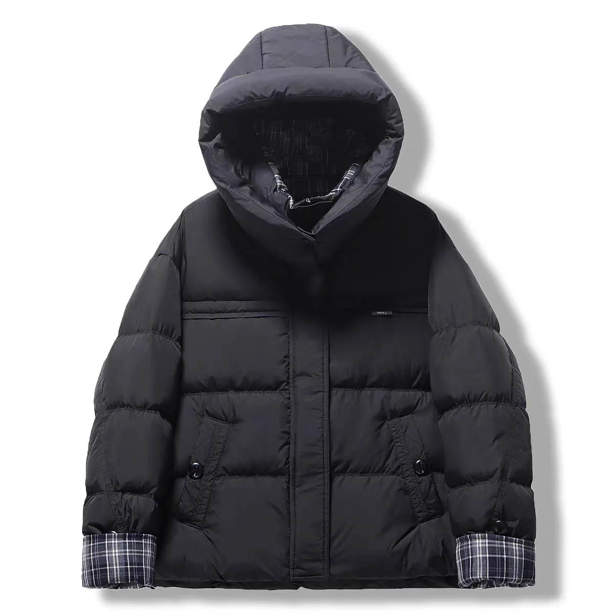 الشتاء النساء مقنعين الأبيض بطة أسفل معطف سترة دافئة سميكة موضة جديدة فضفاضة سميكة الدافئة موضة ملابس خارجية معطف منتفخ أبلى #3