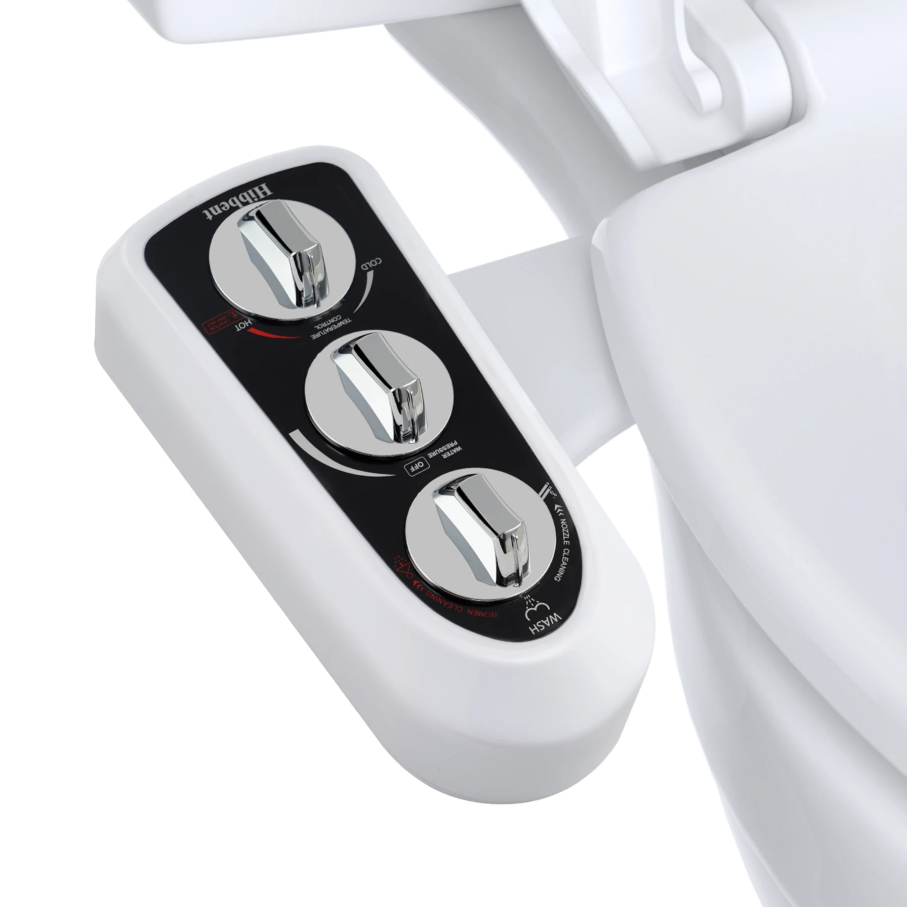 

Насадка-биде Hibbent для унитаза с самоочищающейся двойной насадкой, распылением горячей и холодной воды, неэлектрическое механическое сиденье для унитаза