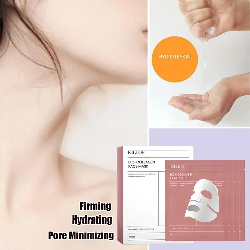 

2025 Bio Collagen Face Mask Shrink Pores Deep Hydrating Overnight Mask Moisturizing Refreshing Brightening Face Skin Care