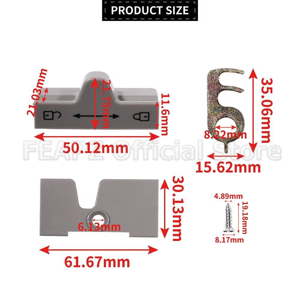 Suitable For Dometic RM7 Series Caravan Motorhome Assembly Fridge Door Lock Travel Catch Slider Kit 2412757300