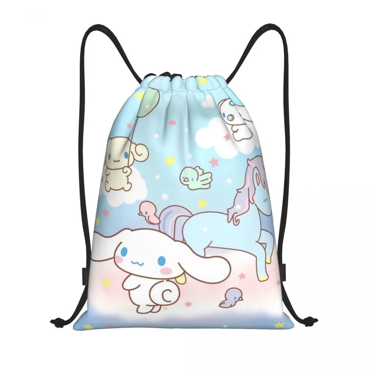 

Cinnamoroll Drawstring bag Storage Portable Handbags Grocery Shopping Shoulder bags foldable Travel Bag