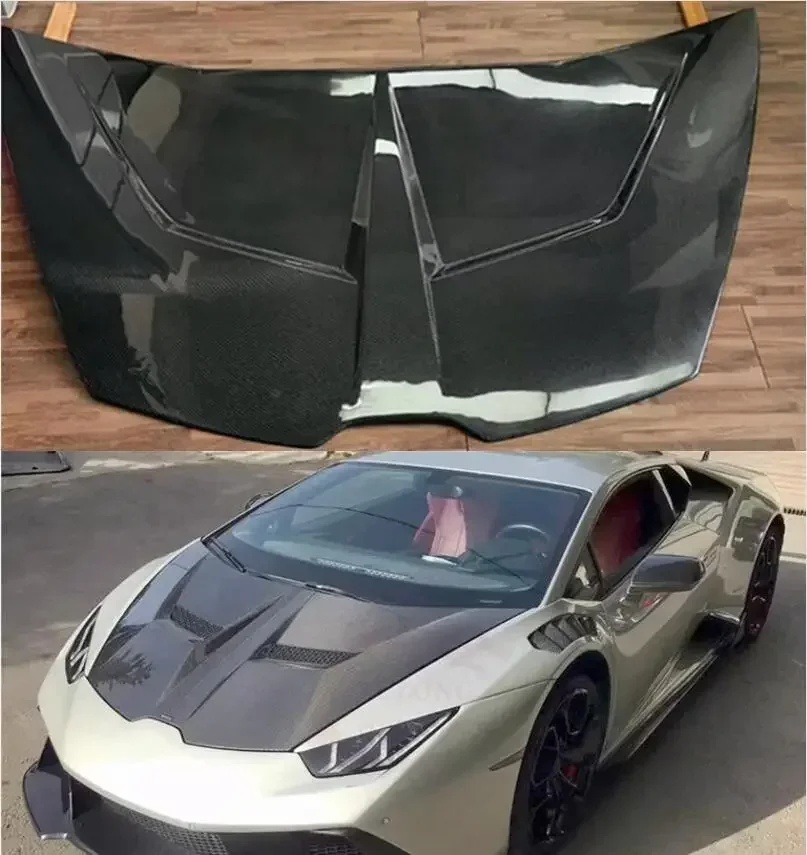 Carbon Fiber Forged Front Bumper Engine Hood Bonnet Vent Cover For Lamborghini Huracan LP610 LP580 2014-2020