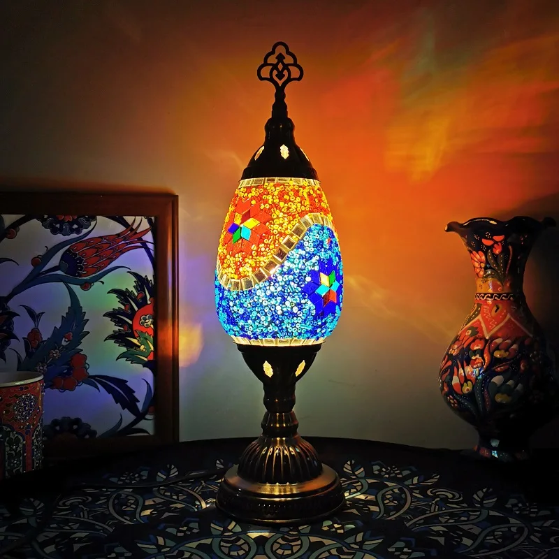 

Turkish Handmade Table Lamp Living Room Bedroom Decorative Lighting Study Cafe Hotel Decorative Led Desk Lamp