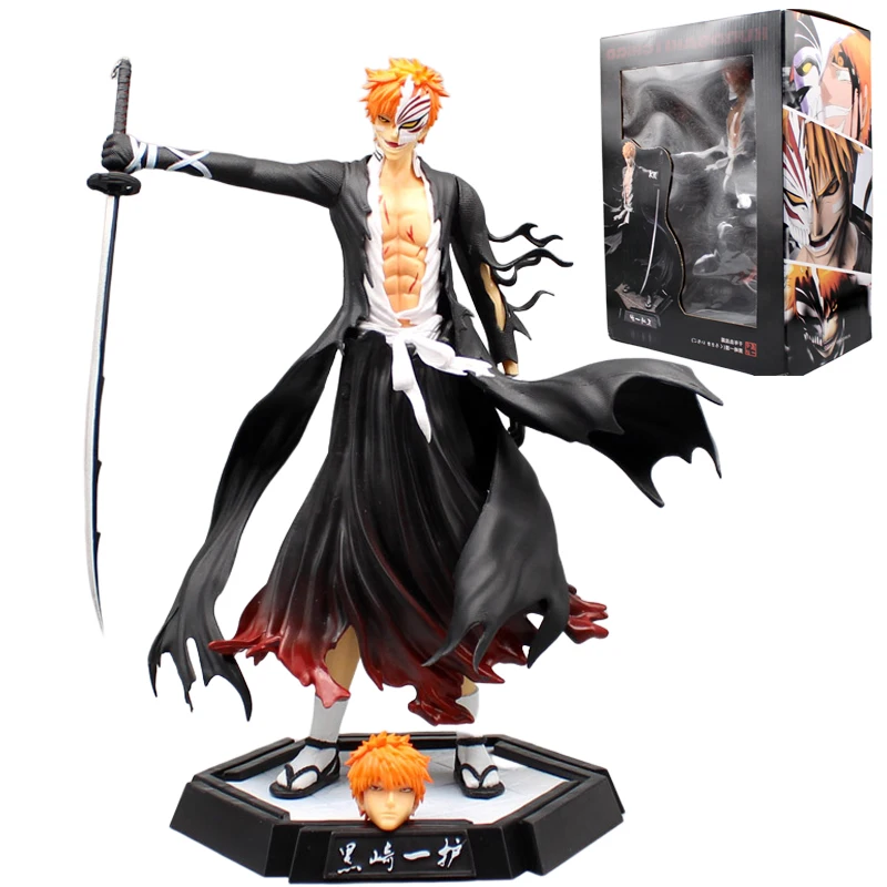 31cm Anime BLEACH Figures Kurosaki Ichigo Action Figures Bleach Thousand Year Blood War Falling Sword PVC Model Collection Toys