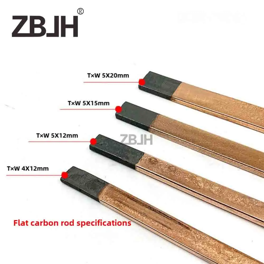 

Углеродные дуговые строгальные стержни 6x355 мм 12x355 мм — плоские угольные электроды с медным покрытием