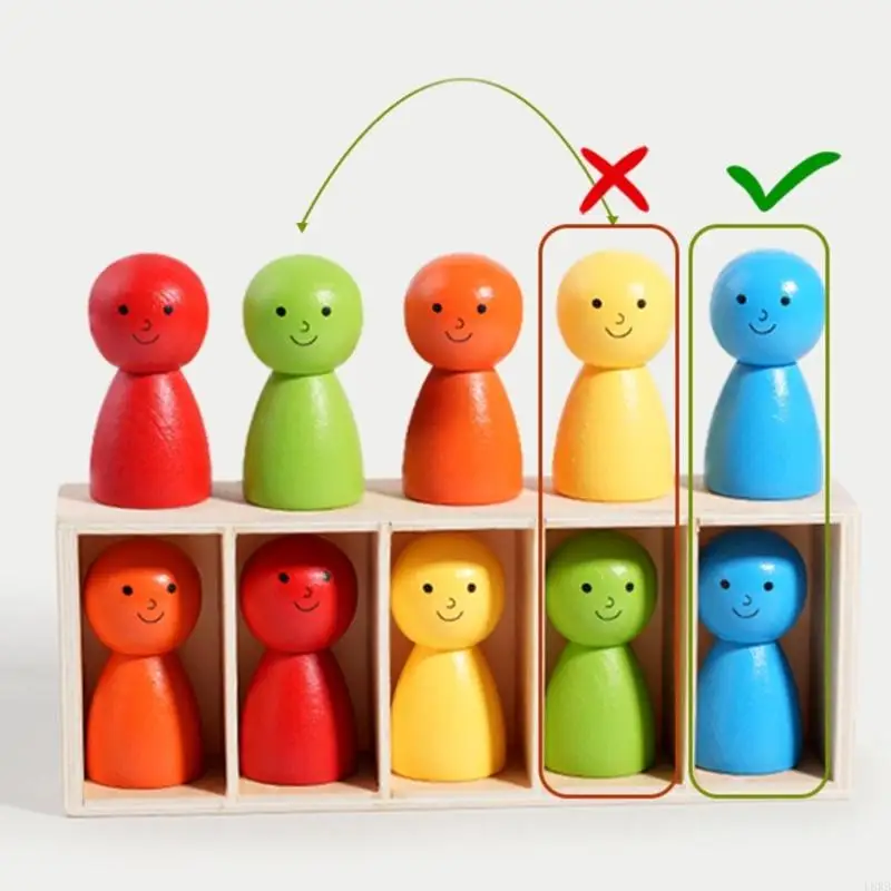 Natural Color Matching Toy Cognitive Skill Development For Preschool Children L8RB