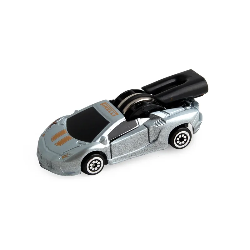 Coche de juguete educativo para niños, juguete de aleación deslizante con silbato de velocidad abatible, modelo de carreras, 1 unidad, regalo aleatorio