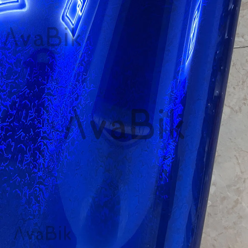 20/60 سنتيمتر x 152 سنتيمتر PET ملصقات السيارات لمعان الأزرق Metaverse ألياف الكربون الفينيل فيلم السيارات الداخلية لاصقة تزيين مع الهواء الإصدار