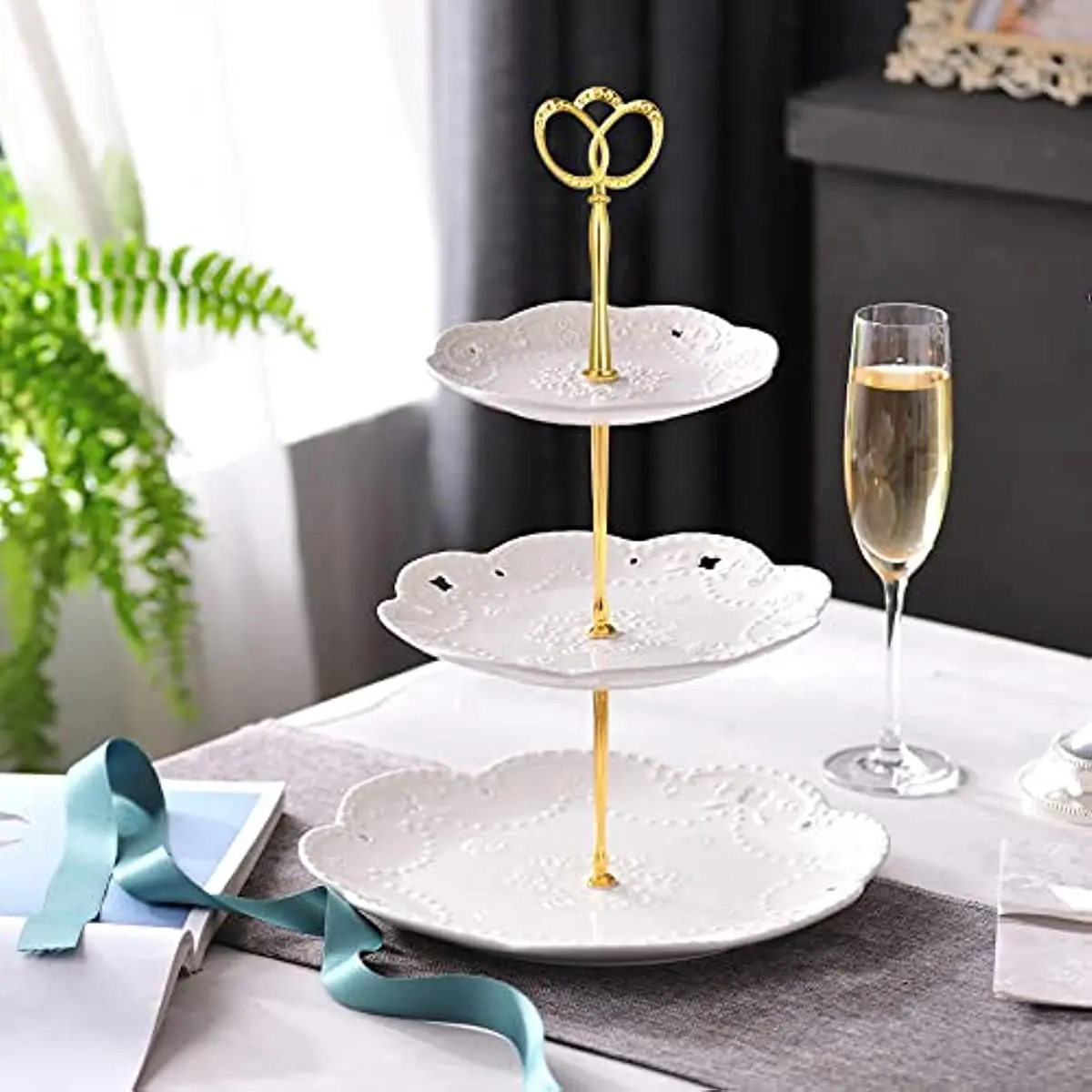 Lot De 6 Supports à Cupcakes à 3 Niveaux De 34,8 Cm, Support De