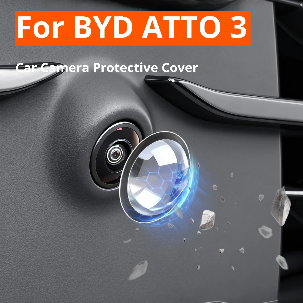 

For BYD ATTO 3 Yuan Plus Car Camera Protective Cover Rainproof Anti Explosion 360 Degrees Lens Guard Auto Accessories