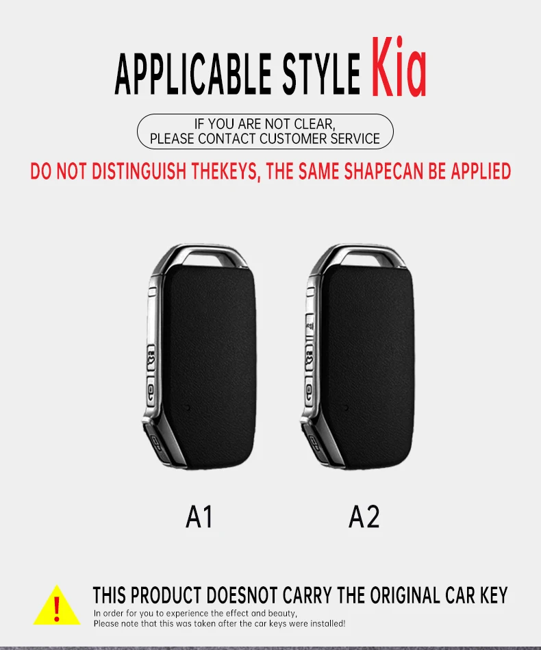 Car Zinc Alloy Key Case Cover Holder Chain For KIA K5 Sorento MQ4 Sportage Seltos Ceed Niro EV Telluride Cerato Soul Proceed view 6